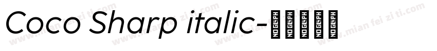 Coco Sharp italic字体转换